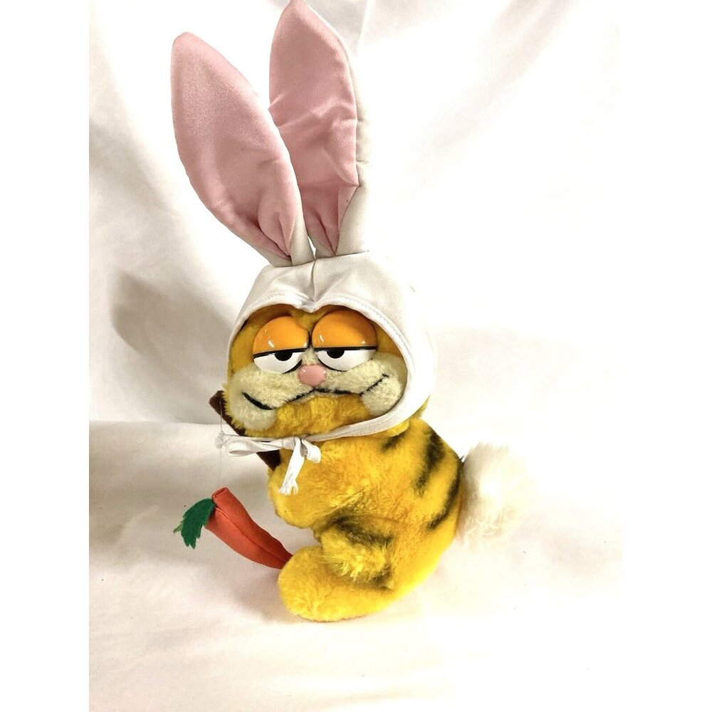 Vintage Garfield Plush Easter Bunny Rabbit Ears 1981 Stuffed Animal